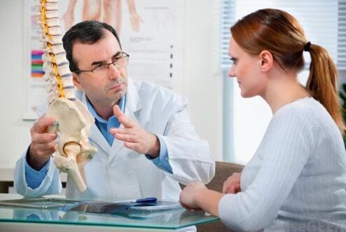 pasikonsultuoti su gydytoju dėl juosmens osteochondrozės